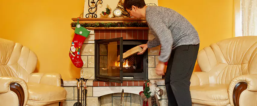 Rusted Metal Fireplace Restoration in Lufkin, Texas